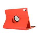For iPad 10th Gen 10.9 2022 360 Degree Rotation Litchi Texture Flip Leather Tablet Case with Holder (Orange)