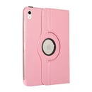 For iPad 10th Gen 10.9 2022 360 Degree Rotation Litchi Texture Flip Leather Tablet Case with Holder (Pink)