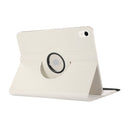For iPad 10th Gen 10.9 2022 360 Degree Rotation Litchi Texture Flip Leather Tablet Case with Holder (White)