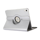 For iPad 10th Gen 10.9 2022 360 Degree Rotation Litchi Texture Flip Leather Tablet Case with Holder (Silver)