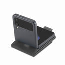 For Samsung Galaxy Z Flip4 Forwenw Dual-side Buckle Leather Phone Case(Black)