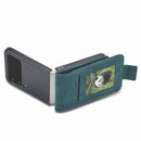 For Samsung Galaxy Z Flip4 Forwenw Dual-side Buckle Leather Phone Case(Dark Cyan)