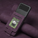 For Samsung Galaxy Z Flip4 Forwenw Dual-side Buckle Leather Phone Case(Wine Red)