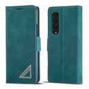 For Samsung Galaxy Z Fold4 Forwenw Dual-side Buckle Leather Phone Case(Dark Cyan)