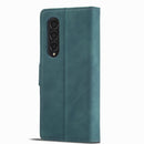 For Samsung Galaxy Z Fold4 Forwenw Dual-side Buckle Leather Phone Case(Dark Cyan)