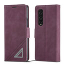 For Samsung Galaxy Z Fold4 Forwenw Dual-side Buckle Leather Phone Case(Wine Red)