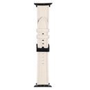 Litchi Texture Leather Watch Band For Apple Watch Series 8&7 41mm / SE 2&6&SE&5&4 40mm / 3&2&1 38mm(Starlight White)