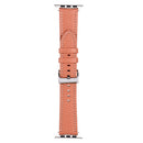 Litchi Texture Leather Watch Band For Apple Watch Series 8&7 41mm / SE 2&6&SE&5&4 40mm / 3&2&1 38mm(Coral Red)