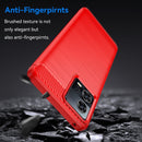 For Motorola Moto S30 Pro Brushed Texture Carbon Fiber TPU Phone Case(Red)