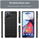 For Motorola Moto S30 Pro Brushed Texture Carbon Fiber TPU Phone Case(Black)