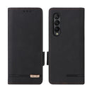For Samsung Galaxy Z Fold4 Magnetic Clasp Flip Leather Phone Case(Black)
