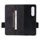 For Samsung Galaxy Z Fold4 Magnetic Clasp Flip Leather Phone Case(Black)