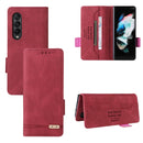 For Samsung Galaxy Z Fold4 Magnetic Clasp Flip Leather Phone Case(Red)
