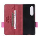 For Samsung Galaxy Z Fold4 Magnetic Clasp Flip Leather Phone Case(Red)