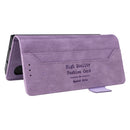 For Samsung Galaxy Z Fold4 Magnetic Clasp Flip Leather Phone Case(Purple)