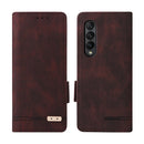 For Samsung Galaxy Z Fold4 Magnetic Clasp Flip Leather Phone Case(Brown)