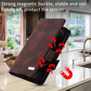 For Samsung Galaxy Z Fold4 Magnetic Clasp Flip Leather Phone Case(Brown)