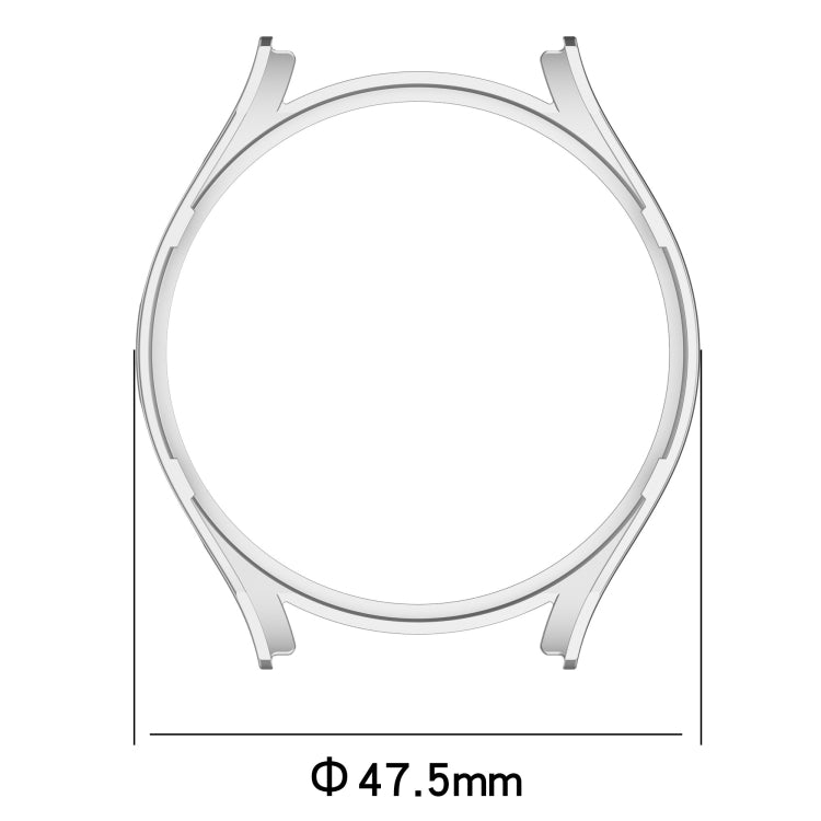 For Samsung Galaxy Watch5 Pro 45mm Half Coverage Hollowed PC Protective Case(Silver)