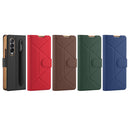 For Samsung Galaxy Z Fold4 GKK Transformers Shockproof Folding Phone Leather Case with Pen Slot & Stand(Brown)