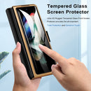 For Samsung Galaxy Z Fold4 GKK Transformers Shockproof Folding Phone Leather Case with Pen Slot & Stand(Black)