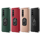 For Samsung Galaxy Z Fold4 GKK Litchi Pattern Foldable Protective Phone Case with Ring Holder(Gold)