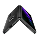 For Samsung Galaxy Z Fold4 GKK Litchi Pattern Foldable Protective Phone Case with Ring Holder(Green)