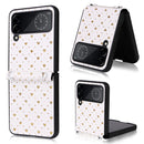 For Samsung Galaxy Z Flip4 5G Colorful Love Lanyard Phone Case(Gold)