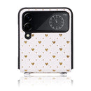 For Samsung Galaxy Z Flip4 5G Colorful Love Lanyard Phone Case(Gold)