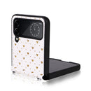 For Samsung Galaxy Z Flip4 5G Colorful Love Lanyard Phone Case(Gold)