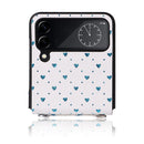 For Samsung Galaxy Z Flip4 5G Colorful Love Lanyard Phone Case(Blue)