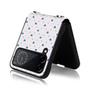 For Samsung Galaxy Z Flip4 5G Colorful Love Lanyard Phone Case(Blue)