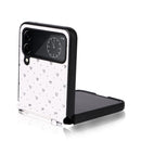 For Samsung Galaxy Z Flip4 5G Colorful Love Lanyard Phone Case(Silver)