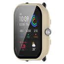 For Amazfit GTS4 Mini PC+ Toughened Film Fully Enclosed Protective Watch Case(Ivory White)