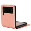 For Samsung Galaxy Z Flip4 5G Skin-feeling Half-split External Card Slot Folding Phone Case(Pink)