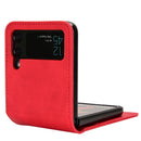 For Samsung Galaxy Z Flip4 5G Skin-feeling Half-split External Card Slot Folding Phone Case(Red)