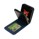 For Samsung Galaxy Z Flip4 5G Skin-feeling Half-split External Card Slot Folding Phone Case(Blue)