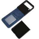 For Samsung Galaxy Z Flip4 5G Skin-feeling Half-split External Card Slot Folding Phone Case(Pink)
