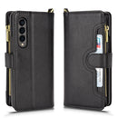 For Samsung Galaxy Z Fold4 5G Litchi Texture Zipper Leather Phone Case(Black)