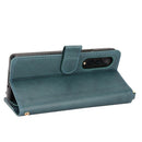 For Samsung Galaxy Z Fold4 5G Litchi Texture Zipper Leather Phone Case(Blue)