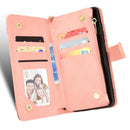 For Samsung Galaxy Z Fold4 5G Litchi Texture Zipper Leather Phone Case(Pink)