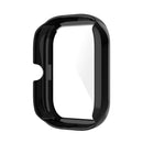 For Amazfit Bip U / Bip U Pro / Pop / Pop Pro PC + Tempered Glass Integrated Protective Watch Case(Black)