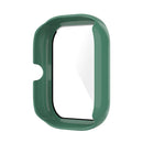For Amazfit Bip U / Bip U Pro / Pop / Pop Pro PC + Tempered Glass Integrated Protective Watch Case(Pine Green)