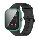 For Amazfit Bip U / Bip U Pro / Pop / Pop Pro PC + Tempered Glass Integrated Protective Watch Case(Pine Green)