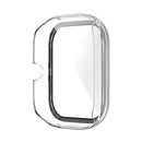 For Amazfit Bip U / Bip U Pro / Pop / Pop Pro PC + Tempered Glass Integrated Protective Watch Case(Transparent White)