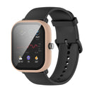 For Amazfit Bip U / Bip U Pro / Pop / Pop Pro PC + Tempered Glass Integrated Protective Watch Case(Pink)