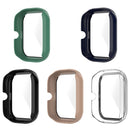 For Amazfit Bip U / Bip U Pro / Pop / Pop Pro PC + Tempered Glass Integrated Protective Watch Case(Black)
