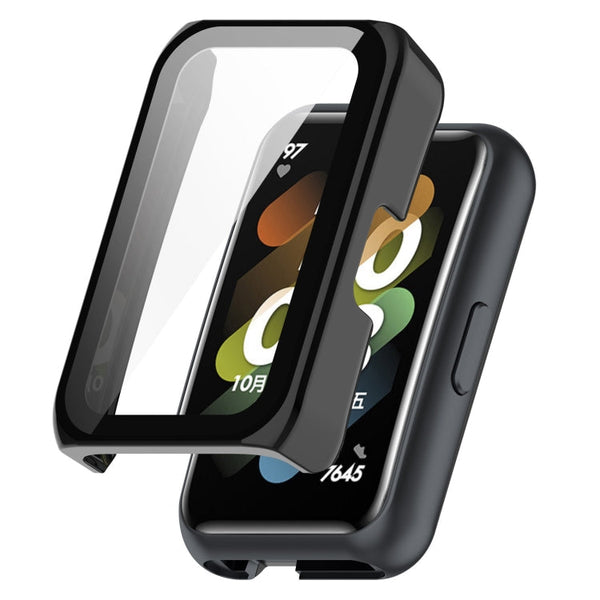 For Huawei Watch Fit Mini PC + Tempered Glass Integrated Protective Watch Case(Black)