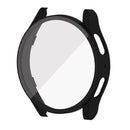 For Samsung Galaxy Watch5 44mm PC + Tempered Glass Integrated Protective Watch Case(Black)