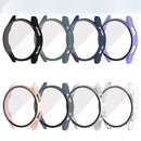For Samsung Galaxy Watch5 44mm PC + Tempered Glass Integrated Protective Watch Case(Black)