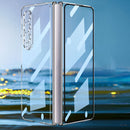 For Samsung Galaxy Z Fold4 GKK Integrated Electroplating + Glass Full Coverage Phone Case(Transparent)